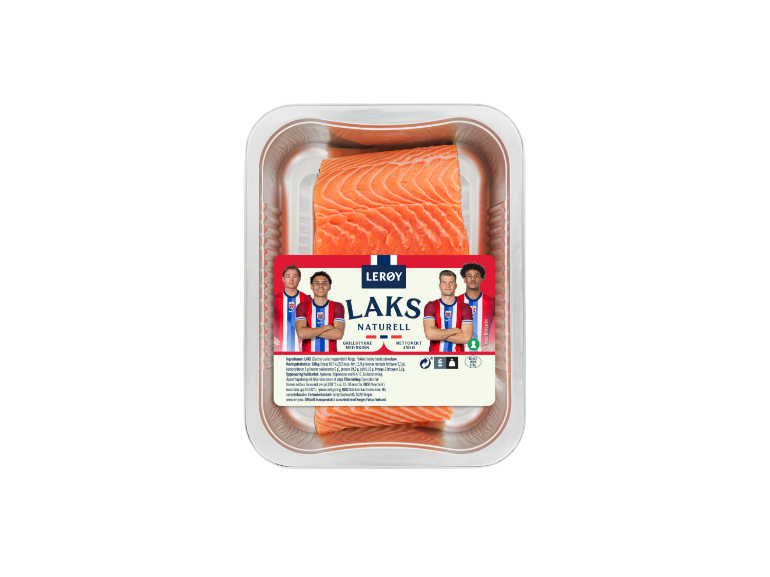VM laksfilet med skinn 450 gr.