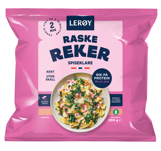 Raske reker i forpakning