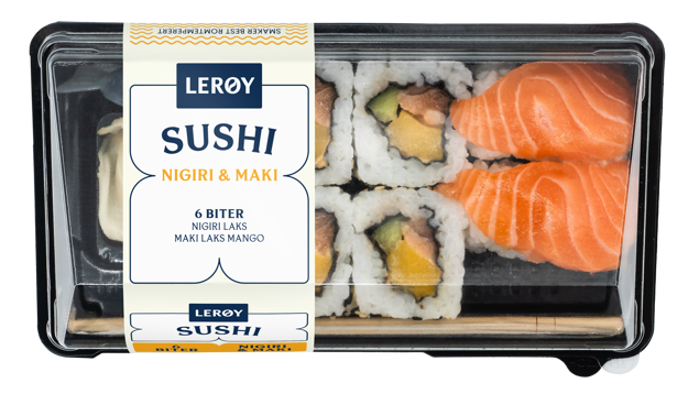Sushi 6 biter Nigiri og Maki produktbilde