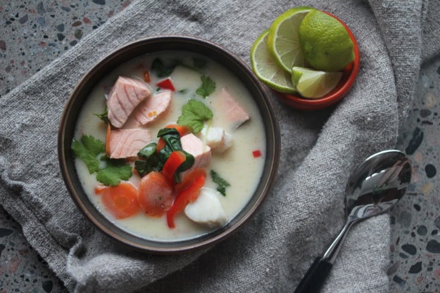 Hvit fiskesuppe med kokosmelk